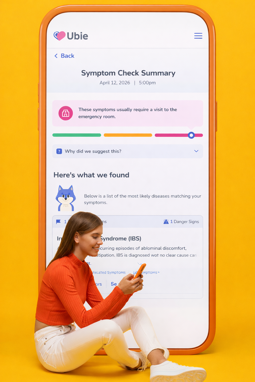 Patient looking at health information on their phone