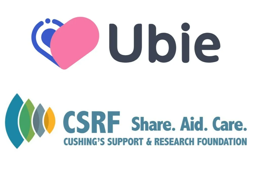 Ubie and Cushing’s Support & Research Foundation (CSRF) logos